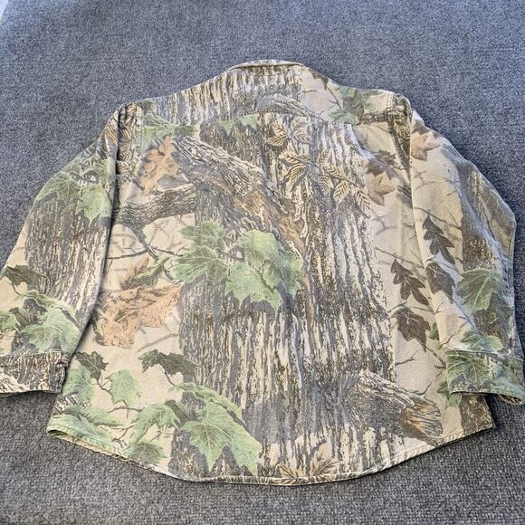 Vintage Rattlers Brand Camo Button Up Shirt Mens XL Realtree Chamois Flannel USA - Picture 3 of 13